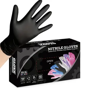 30/50 Pcs Disposable Nitrile Gloves, Nitrile Rubber Gloves, Multi Purpose Glove, Waterproof Durable, Ideal for Handmade Crafts, Kitchen Food Prep, Hair Salon, Home Cleaning