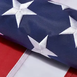 6x10 Outdoor Heavy-Duty American Flag, Made in USA with Embroidered Stars & Sewn Stripes, All-Weather High-Wind Garden Decor Flag, Ideal for Home Improvement & Gift Use (Includes Holder Stand),summervibes