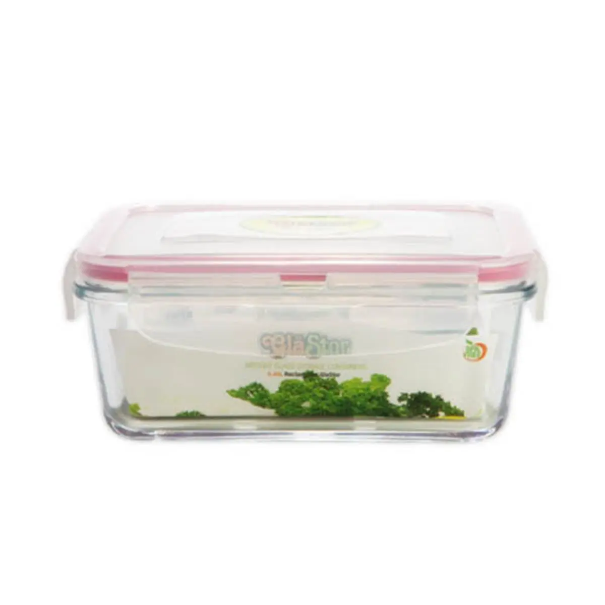 Glastor 15oz Rectangular Kitchen Airtight Food Storage Container, Lightweight Oven-Safe Preserving Kitchenware, Silicone