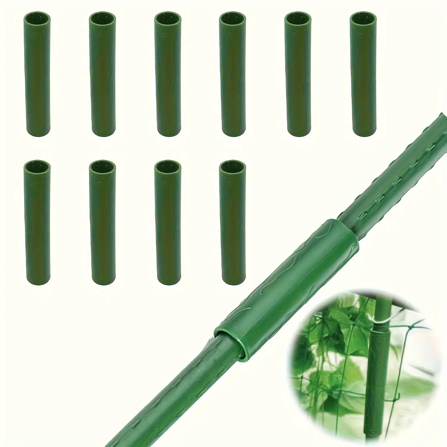 40 Garden Column Connectors-Durable Plastic Material, Suitable for Climbing Plants-Ideal Choice for Vines And Grafting, 11Mm Size-Perfect Match for Greenhouse And Home Gardening, Portable Plant Connector