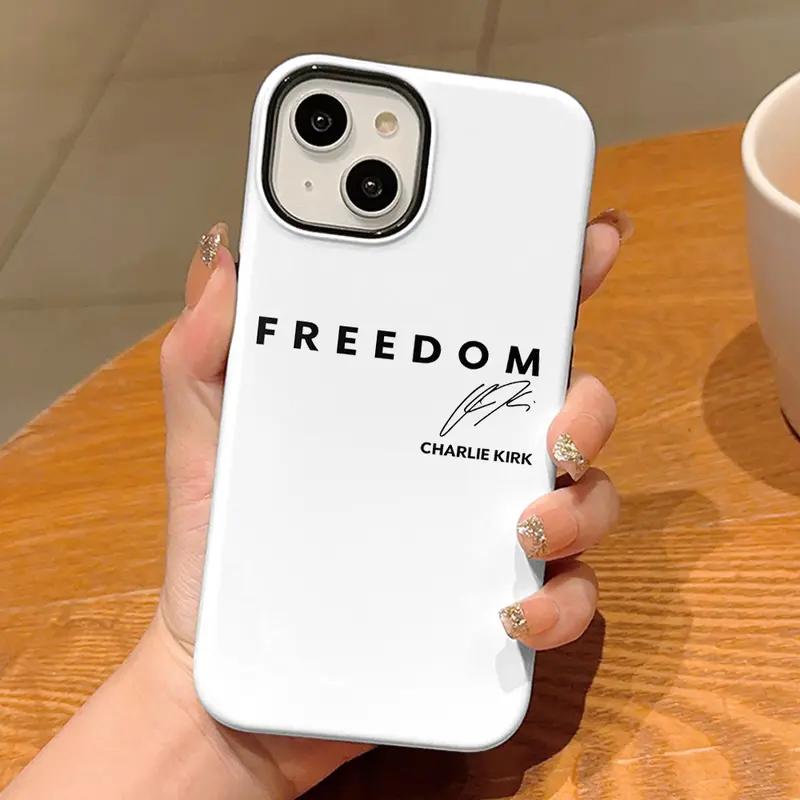 Dual-Layer Multi-Model Cellphone Case, Durable Matte 2-in-1 Shockproof Scratch-Resistant Casing for iPhone 11-18 Pro Max Plus Handheld Devices, Soft TPU Bumper & Hard Shell Protection Accessory, Patriotic Gift for Charlie Kirk Justice Supporters