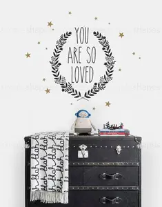 You Are So Loved Quote Lettering Wall Decal