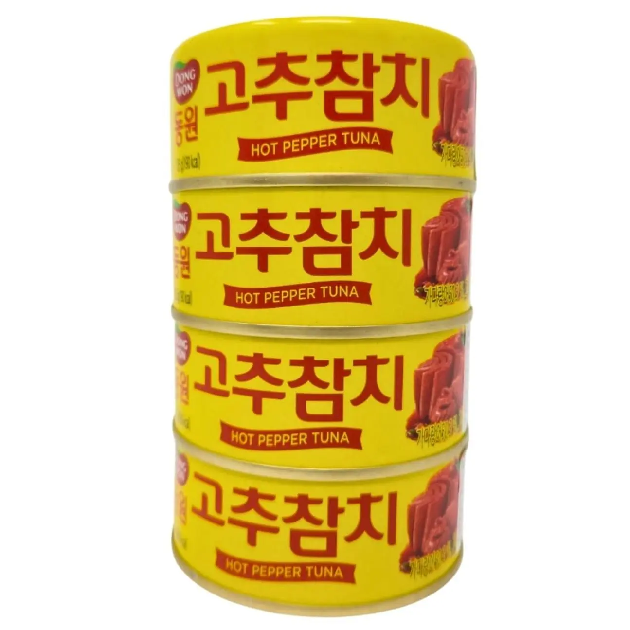 Dongwon Tuna in Hot Pepper Sauce with Vegetables, 150g (4 Pack)