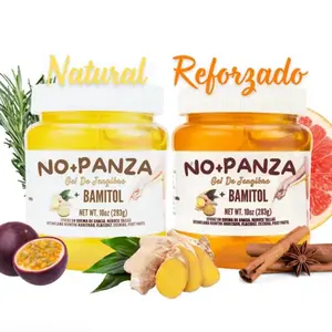 Duo Pack Gel Natural + Reforzado Gel de Jengibre No+Panza - NO+PANZA Ginger Gel + Bamitol, 8.8 Ounce (Pack of 2) Healthcare Treatment