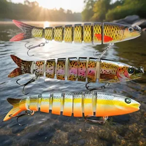 3-Piece Hard Artificial Fish Bait Set with Box, Realistic Design, Saltwater & Freshwater Fishing, Includes 6-Size Hooks, 19g, 5.31 Inches, Artificial Fishing Lures