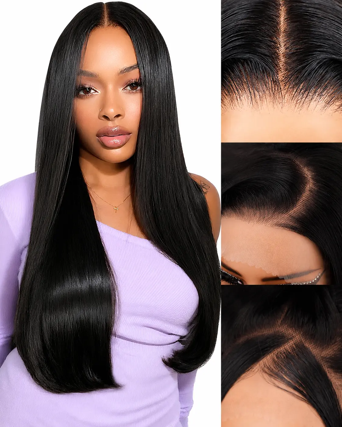 [18 Inch $40] 13x4 Straight & Body Wave HD Lace Front Wigs Human Hair Natural Black 180 Density 13x4 HD Human Hair Wigs with Baby Hair