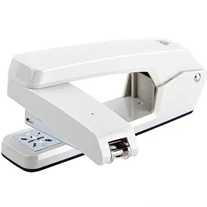 Swing arm rotating stapler, 360 degree rotating desktop stapler, without staples, used for binding booklets or books, black/white, learning and working tool