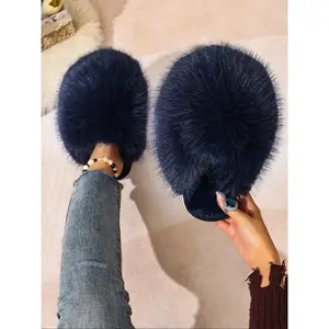 New Plush Slippers for Women, Soft Fufu Open-Toe Warm Home Wear, Trendy Slipper, Cute Style, Soft Cushioned Slippers, Textile Upper, All SeasonsRAIMENTRY
