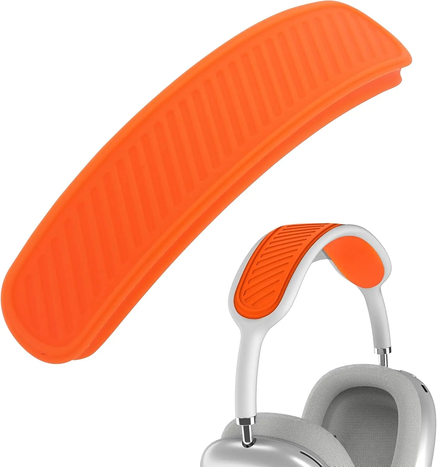 Headband Cover Replacement Headband Cushion Washable  Top Pad Protector Compatible with  AirPods Max Headphones Soft & Comfort Headband Pad Cover, Orange