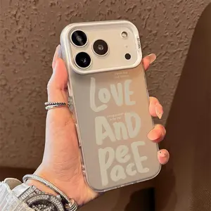Love and Peace Phone Case for iPhone 17 17 PRO 16 PRO 15 PRO MAX 14 PLus 13 PRO 12 11 PRO XS MAX X XR Samsung Galaxy S25 Ultra S24 S23 S22 Plus Series Anti Drop Hard Shell Shockproof Protective Cover funny