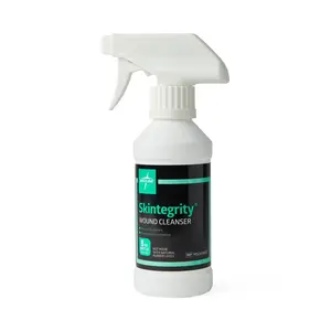Medline Skintegrity Wound Cleanser, 8 ounce Spray Bottle, for wound cleaning, debridement, removing protein, pressure injuries, infected wounds, spray can be adjusted from mist to stream