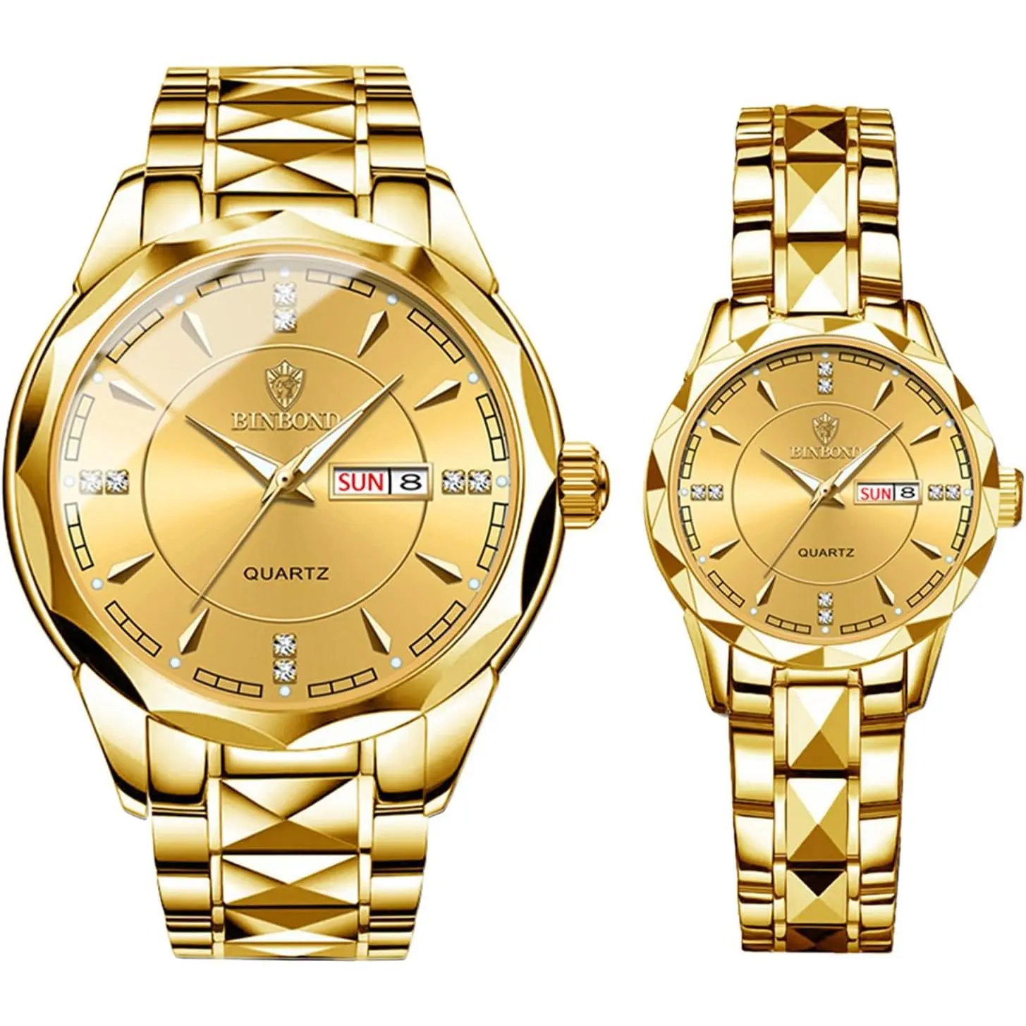Valentines Couple Pair Watches: His and Hers Matching Pair Watch  Quartz Analog Wristwatches with Multiple Style Options -  Gifts Set for Lovers