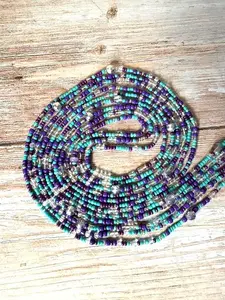 Royal Ocean Luxe Waist Bead - Multicolor Beads, Round Shape, Ideal for Waist Decor, Perfect for Women's Accessories