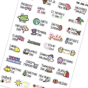 Holiday Icon Sticker for Planners and Bullet Journals | Holiday Planner Stickers