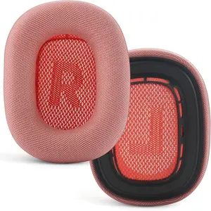 AirPod Max Ear Cushions Replacement Ear Pads Cushions Compatible with  AirPods Max Headphones Comfort Protein Leather Noise Isolation Memory Foam Earpads AirPod Max Accessories (Pink)