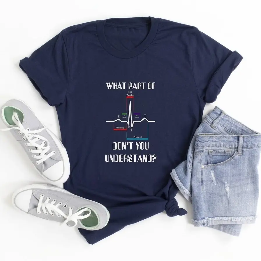 What Part Of Don't You Understand Shirt, Cardiology Medical Shirt, Cardiac Nurse Shirt, Gift For Cardiologist, Heart Beat Nurse Tshirt. Womenswear's Top Vintage