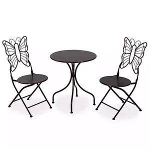 Kirklands Bronze Metal Bufferfly 3-pc. Bistro Set