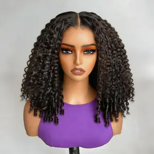 Seeget 13x6 Glueless Wigs Human Hair Ready To Wear Pre Plucked Kinky Curly & Kinky Straight & Burmese Curly 13x6 HD Lace Frontal Wig For Black Women 180%