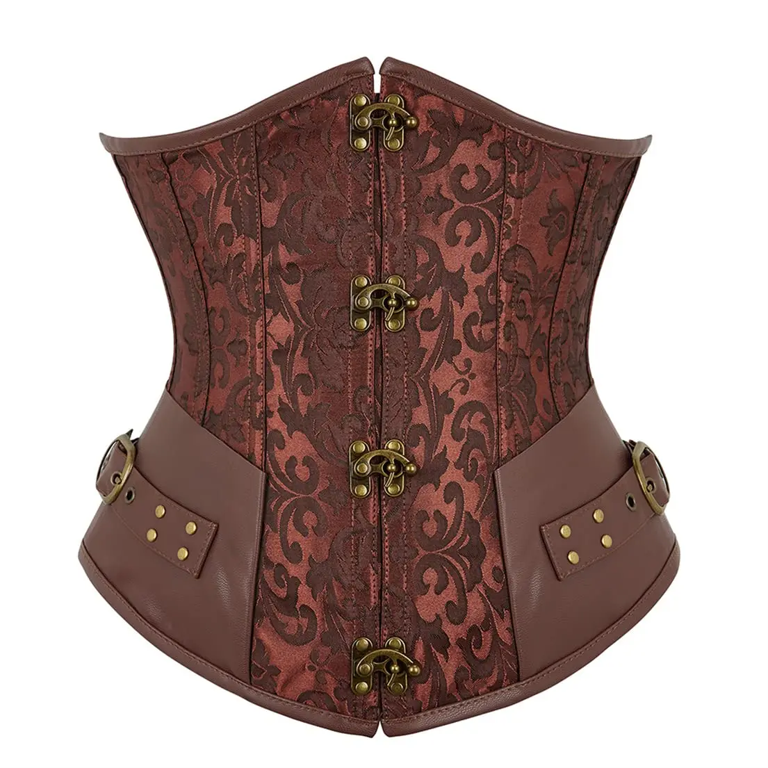 Brown Steampunk Corset Belt for Women Adjustable Curvy Aesthetic Fashion Womenswear Elegance 2918