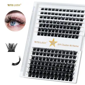 Mixed-Length Individual Cluster Lashes Eyelash Extensions Set, False Eyelashes Extension, Natural Curl DIY Volume Lash Clusters, Fluffy Eyelashes Cluster, Makeup Accessories for Women
