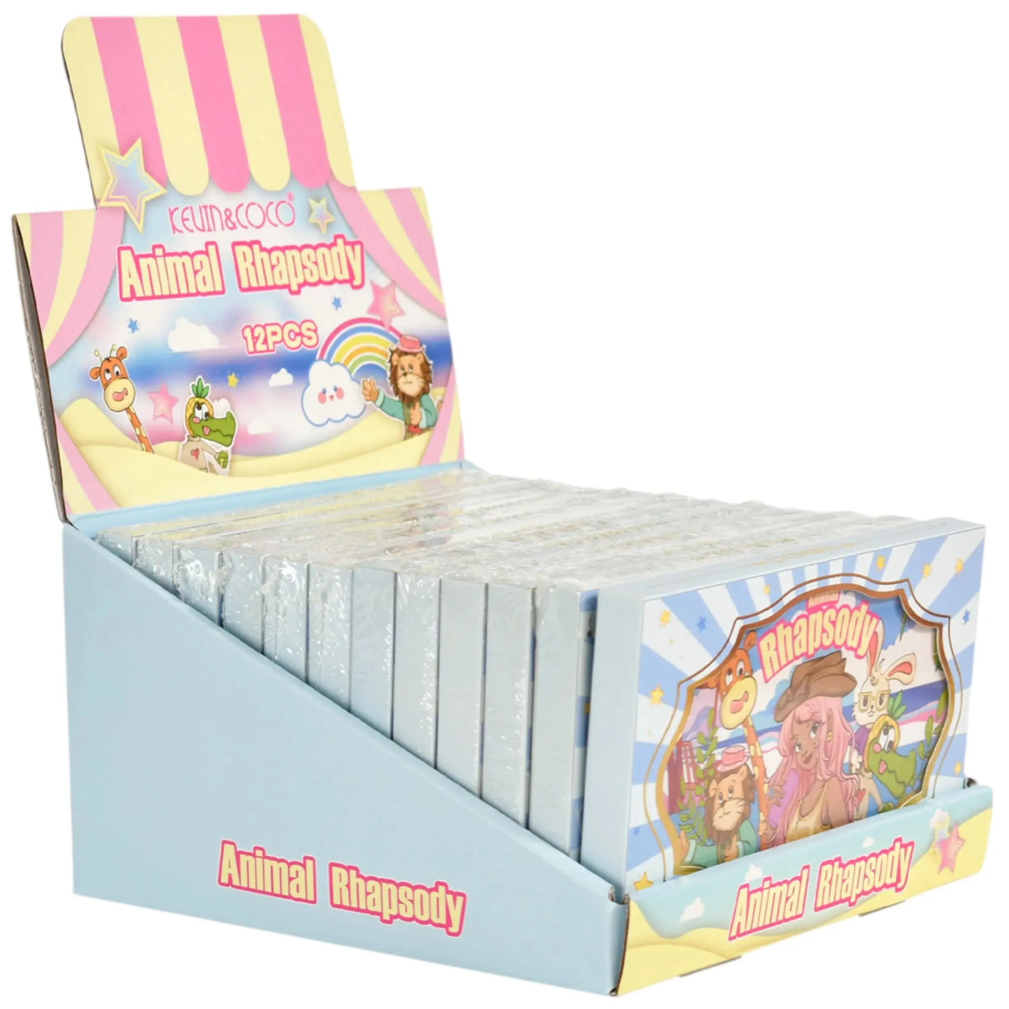Paleta de Sombras de Ojos Animal Rhapsody Kevin & Coco - Venta al por Mayor Display 12 Unidades (KC1356)