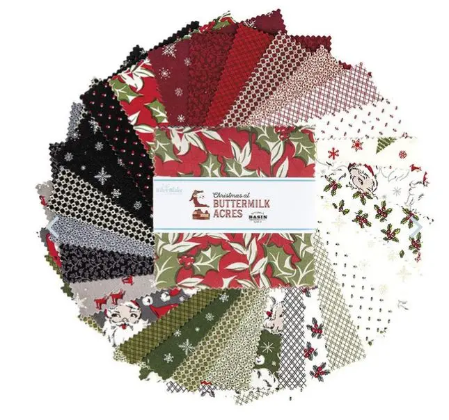Christmas at Buttermilk Acres Fabric 5" Stackers from Riley Blake Designs