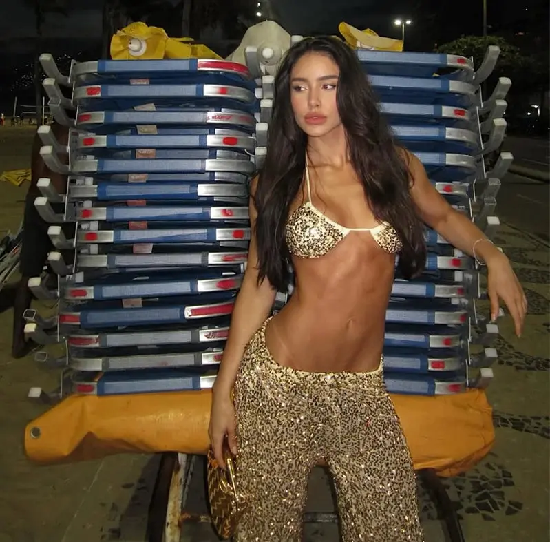 Golden Sequin Two-Piece Set