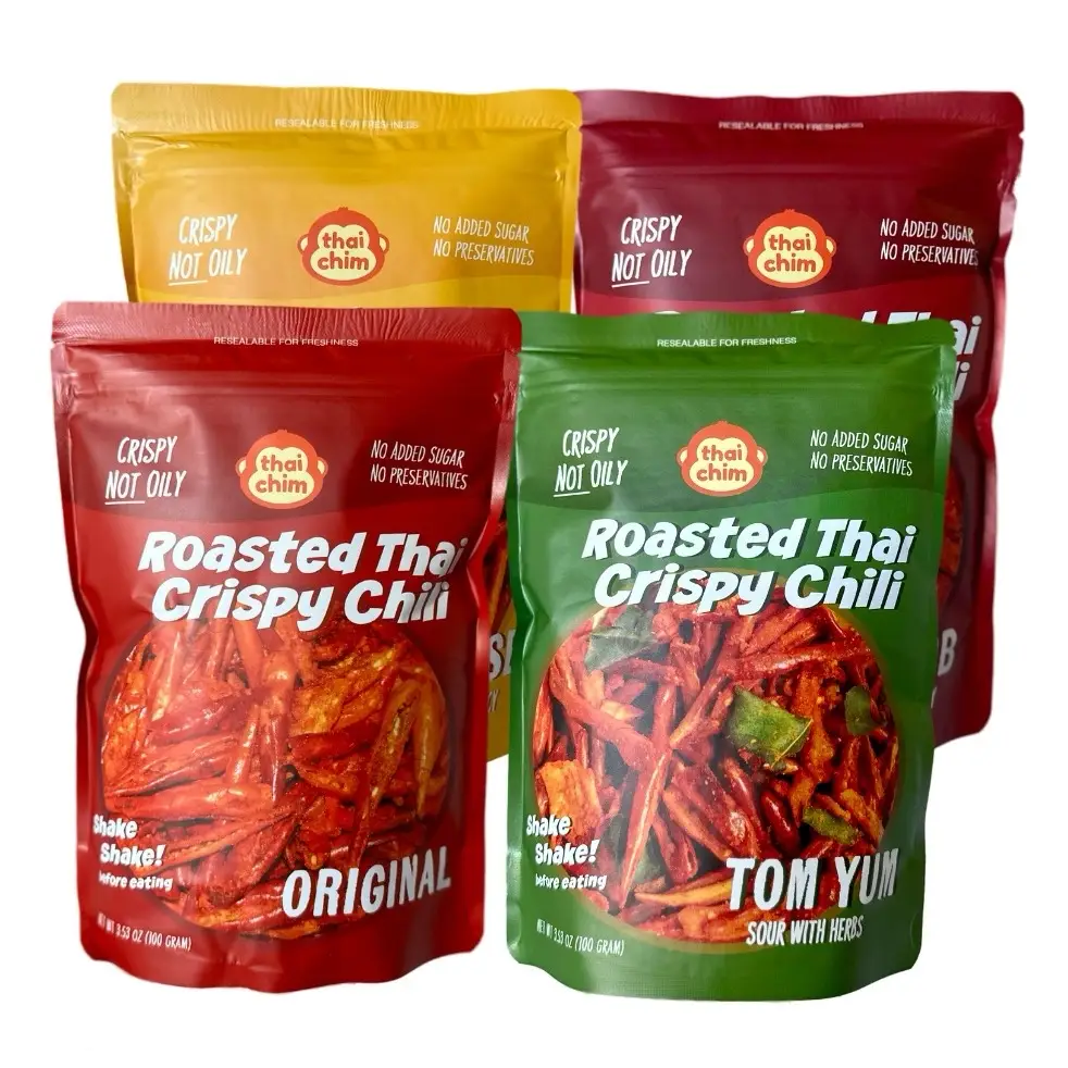 Premium Roasted Thai Crispy Chili Snack - Crunchy and Delicious 3.53 oz (100 g)