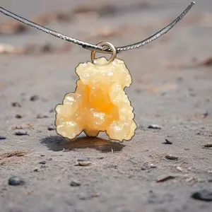 Vertebrae Crystallized in Borax and Resin Necklace - Unique Pendant for Women