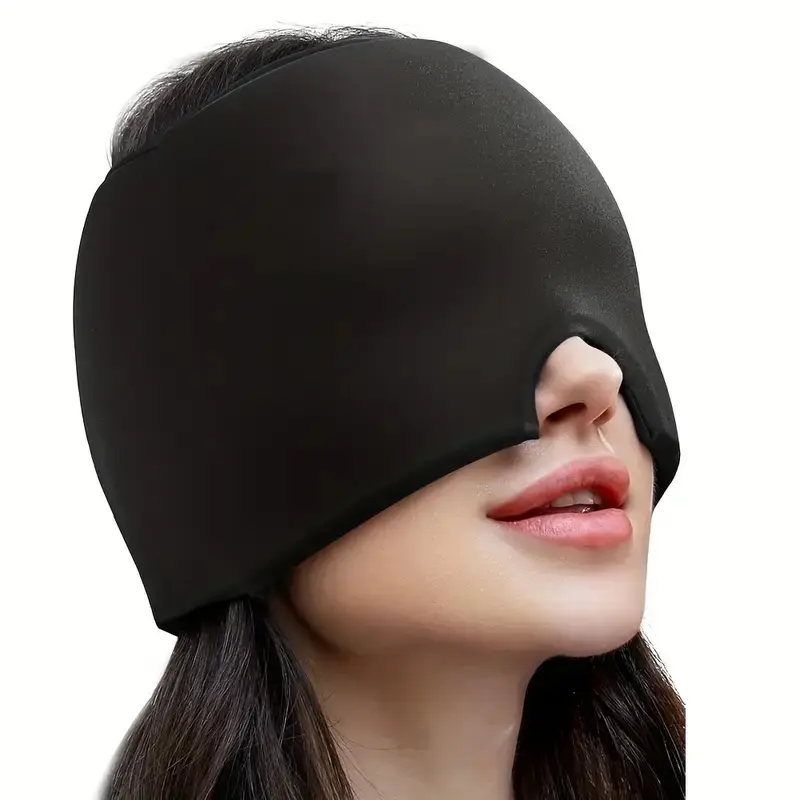 Cooling Gel Migraine Relief Hat - Breathable Cryo-Therapeutic Headband, Sleeping Mask, Calming Eyemask & Ice-Cooling Sleep Mask for Migraine Relief, Ice-Cooling Sleep Masks