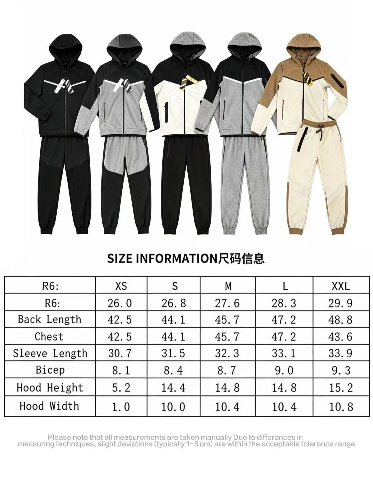 Men's 2-Piece Casual Sport Hooded Tracksuit Set - Windrunner Jacket, Slim-Fit Sweatpants, Breathable, Reflective Stripes, Trendy Spring-Autumn Sports Training Wear