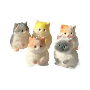 Cat style Simulation Big Fat Cat Pinching Hand-Painted Big Mac Fat Cat Decompression Toy DIY Creative Gift Cute Ornament for Stress Relief