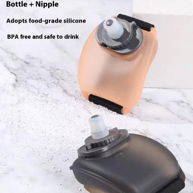 Wrist Sports Water Bottle with Adjustable Hand Strap 7 oz/200 ml Soft Silicone BPA-Free for Hydration Morning Jogging Running Climbing Hands-Free Exercise (Orange) Wrist Sports Water Bottle with Adjustable Hand Strap 7 oz/200 ml Soft Silicone BPA-Free for Hydration Morning Jogging Running Climbing Hands-Free Exercise (Orange)