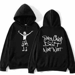 BabyChiefDoit New Logo Hoodies Merch Long Sleeve Hooded Unisex Hip Hop Sweatshirt Hoody Sweatshirts Fans Bold edgy design for goth Harajuku streetwear lovers