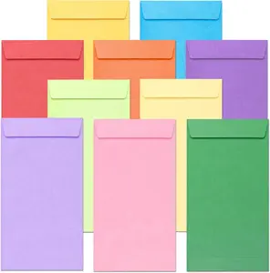 Envelopes for , 100-Count Colorful Envelopes for  Gifts, Saving Challenges, , Checks, Seeds, Small Items, 3.5 x 6.5 Inches, Color Pop Collection, 10 Colors