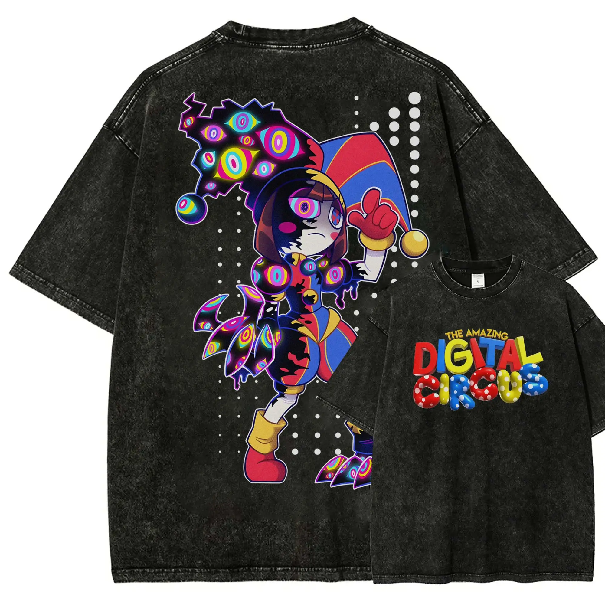 Amazing Circus Cartoon Funny Character 2 Side Shirt, Pom Digital Circus Shirt, Gift For Cartoon Fans, Cute Character Washed Shirt