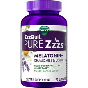 PURE Zzzs Melatonin Gummies Sleep Aid Melatonin 2mg with Chamomile and Lavender Melatonin Sleep Gummies Sleep Aids for Adults Wildberry Vanilla Flavored 72 Sleep Gummies for Falling Asleep Naturally and Restful Night Support Wellness Gummies