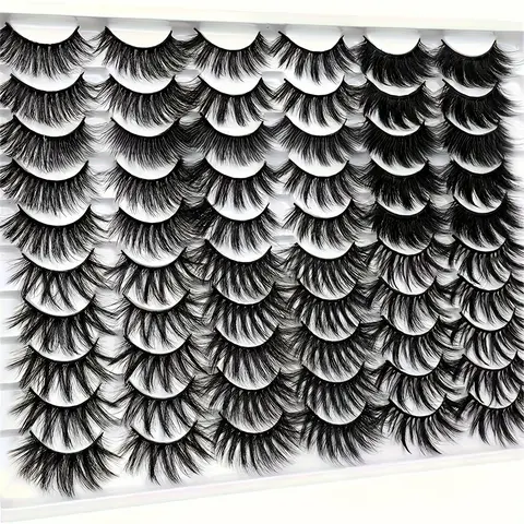 Mixed Styles False Eyelashes, Fluffy Layered Volumized Fake Lashes, Multilayer Eye Makeup Strip Lashes for Lash Extensions, Women & Girls Three-dimensional Cosmetic Lashes, Eyelash Falsies