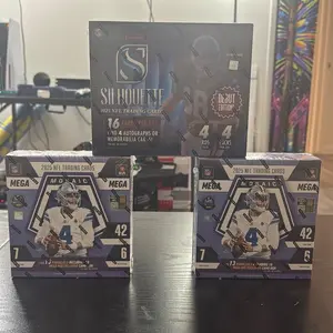 Panini 2025 NFL PYT BREAK #77  (1) SILHOUETTE HOBBY DEBUT EDITION (2) Mosaic Mega