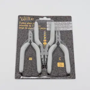 3 Pliers Set, Flush Cutter, Flat, 6-Step Wire Looper, The BeadSmith, T401