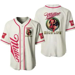 Miller Life Beer Baseball Jersey, Beer Summer Baseball Jersey, Baseball Jersey Shirt, Outdoor Sports, Sport Shirt, Dynamic And Comfortable