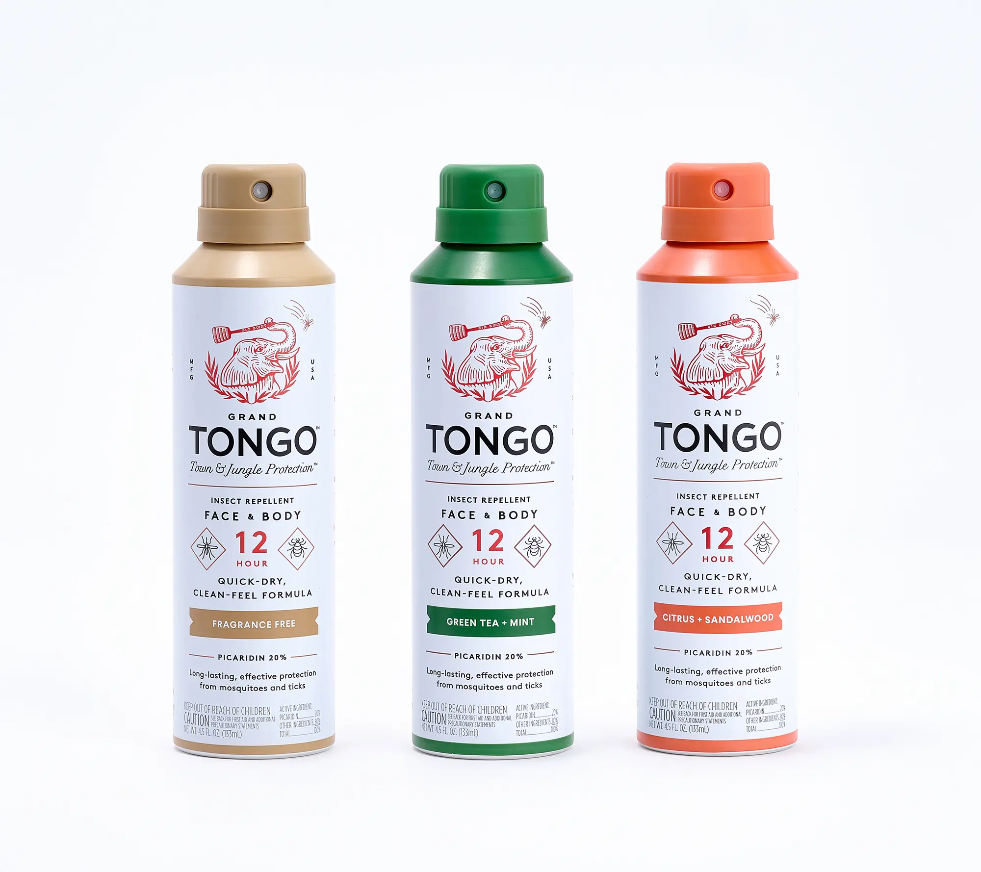 Grand Tongo 3-pack Insect Repellent Spray with Picaridin