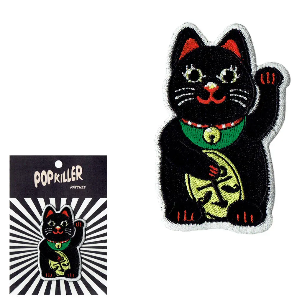 Lucky Cat Sew/Iron on Patch (multiple colors)