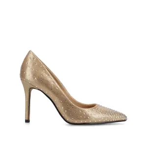 VENUS STATEMENT STILETTO DRESS PUMP HEELS - Gold