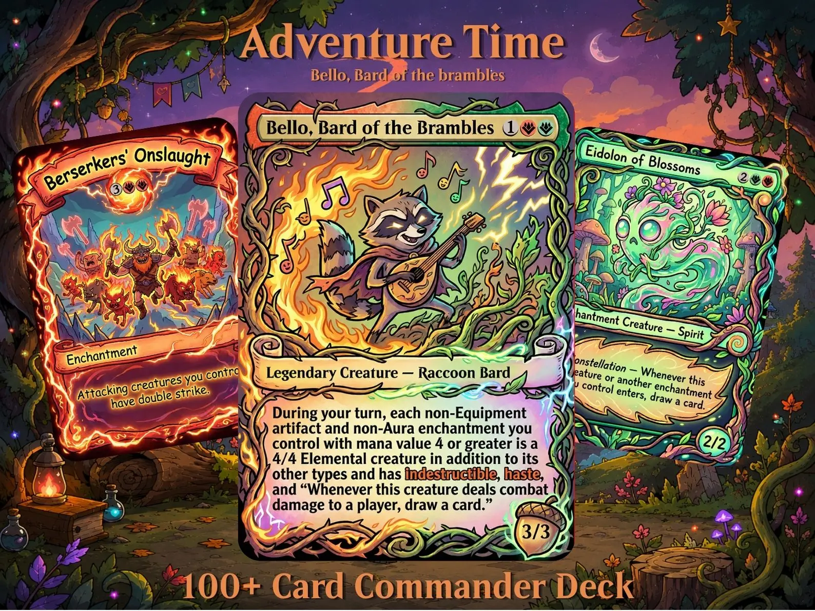 Adventure Time Bello MTG Proxy Commander Deck - 100 Cards Set