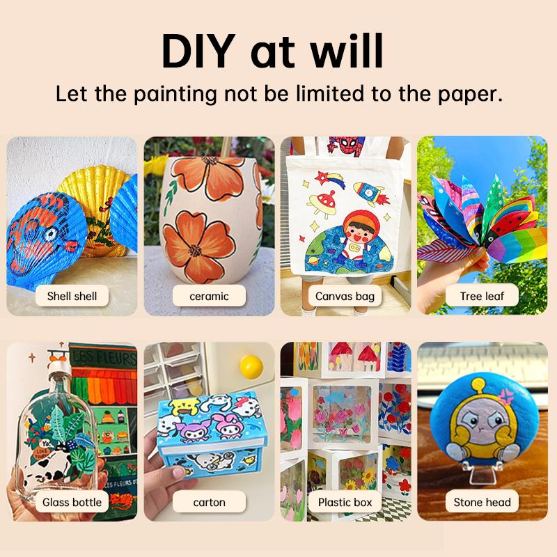 Acrylic Paint Markers - 36 Color pc Marker Pen Set, Artist Fine and Soft Brush Tip Marker for Rock Painting, Books Coloring, Note Taking, Card Writing, Ston Graffiti, DIY Crafts, Drawing Art Supplies Kit, Professional Art Pen Set, Valentine's Day Gifts