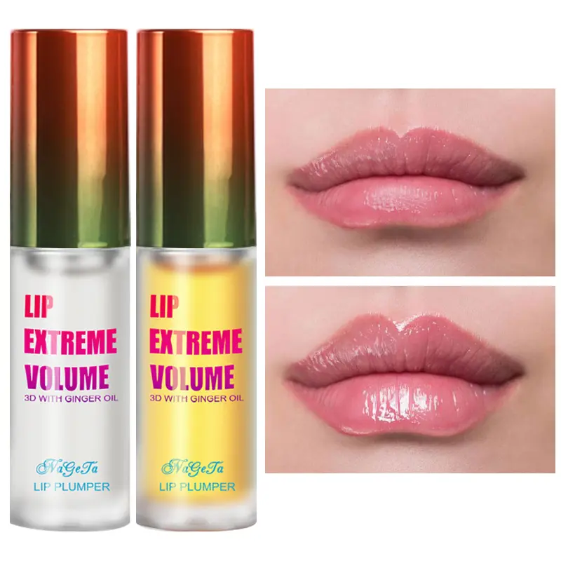 【Daily and Night Set】Long Lasting Lip Plumper Oil Serum, Instant Volumizing Essence Oil, Increases Elasticity Repair Lip Fine Lines, Moisturizing Sexy Lip Balm, Skincare, Hydrating Lip Balm
