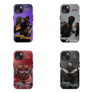 Real Steel Tough Case For iPhone 16/15/14/13/12/11/X Plus Pro Max Mini, Samsung S25 S24 S23 S22 S21, Noisy Boy, Atom, Twin Cities, Zeus Phone Cover, Mens Gift
