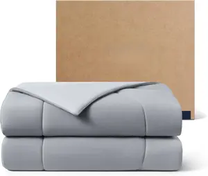 Evercool Cooling Comforter, Full/, Blanket for Hot Sleepers, All Season Bedding to Keep Cool for Night Sweats, Breathable Lightweight Blanket, 90"x90" Inches, Cool Gray