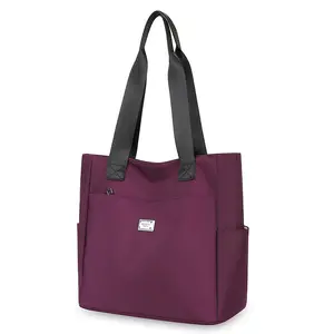 Large Capacity Water Repellent Multi Pocket Nylon Shoulder Bag, Waterproof Travel Tote Bags for Women, for Casual Outings, Parties, Everyday Use